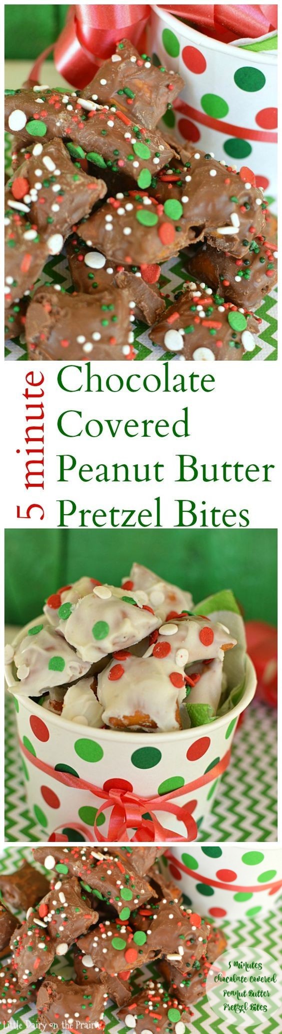 5 Minute Chocolate Covered Peanut Butter Pretzel Bites