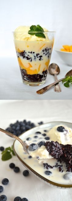 A Thai Black Rice Dessert, Two Ways