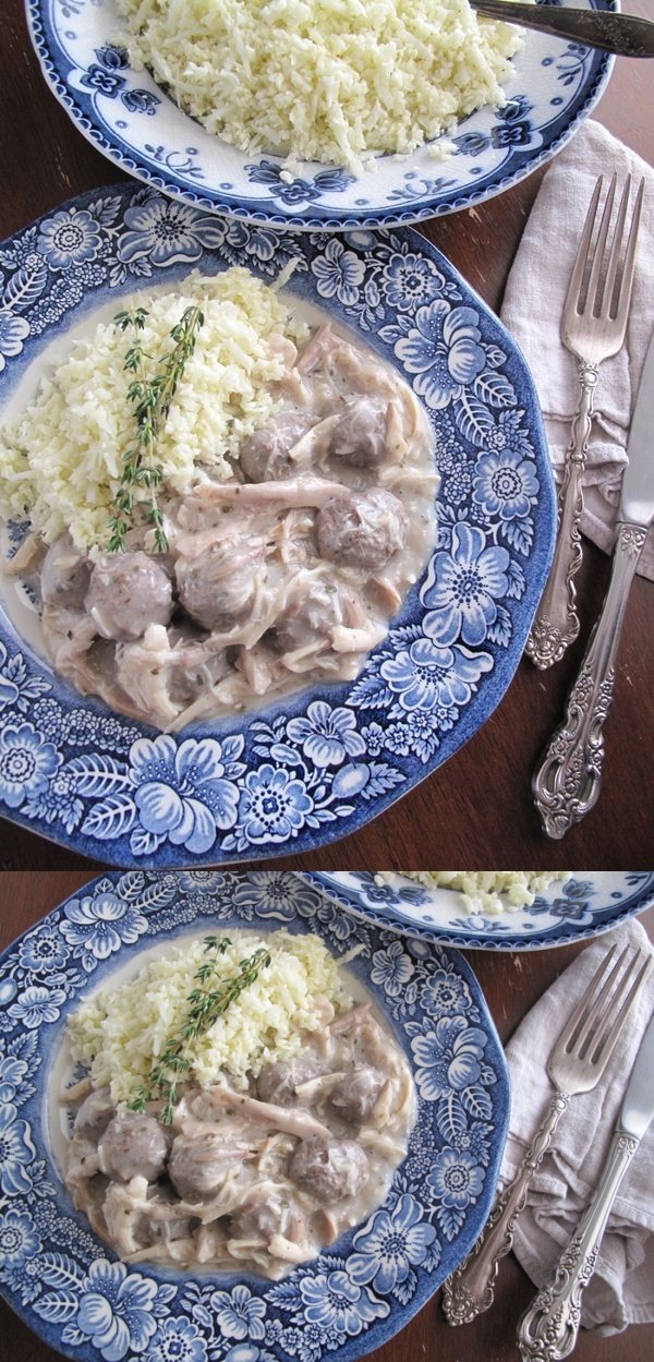 AIP / Chicken and Meatballs Blanquette - French Paleo