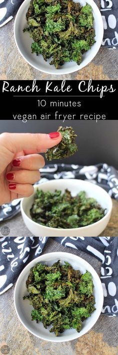 Air Fryer Ranch Kale Chips