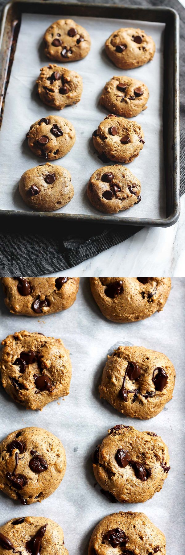 Almond Butter Chocolate Chip Protein Cookies