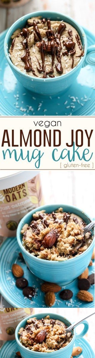 Almond Joy Mug Cake [ gluten-free, vegan ]