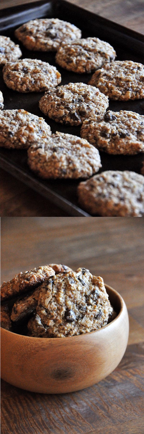 Almond Meal Cookies with Chocolate Chips and Coconut