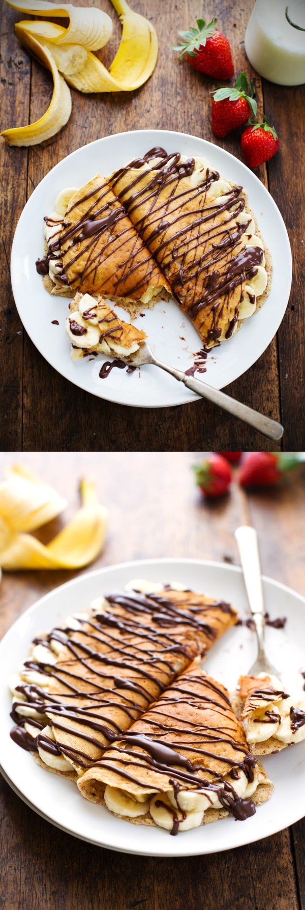 Almond Oat Banana Crepes