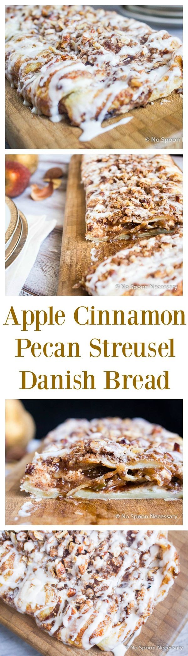 Apple Cinnamon Pecan Streusel Danish Bread