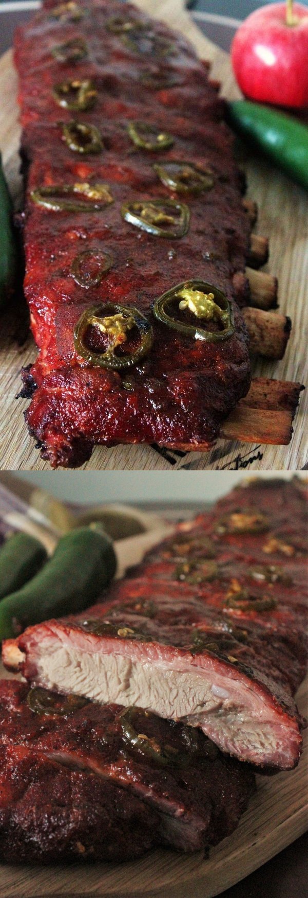 Apple Jalapeno Smoked Ribs