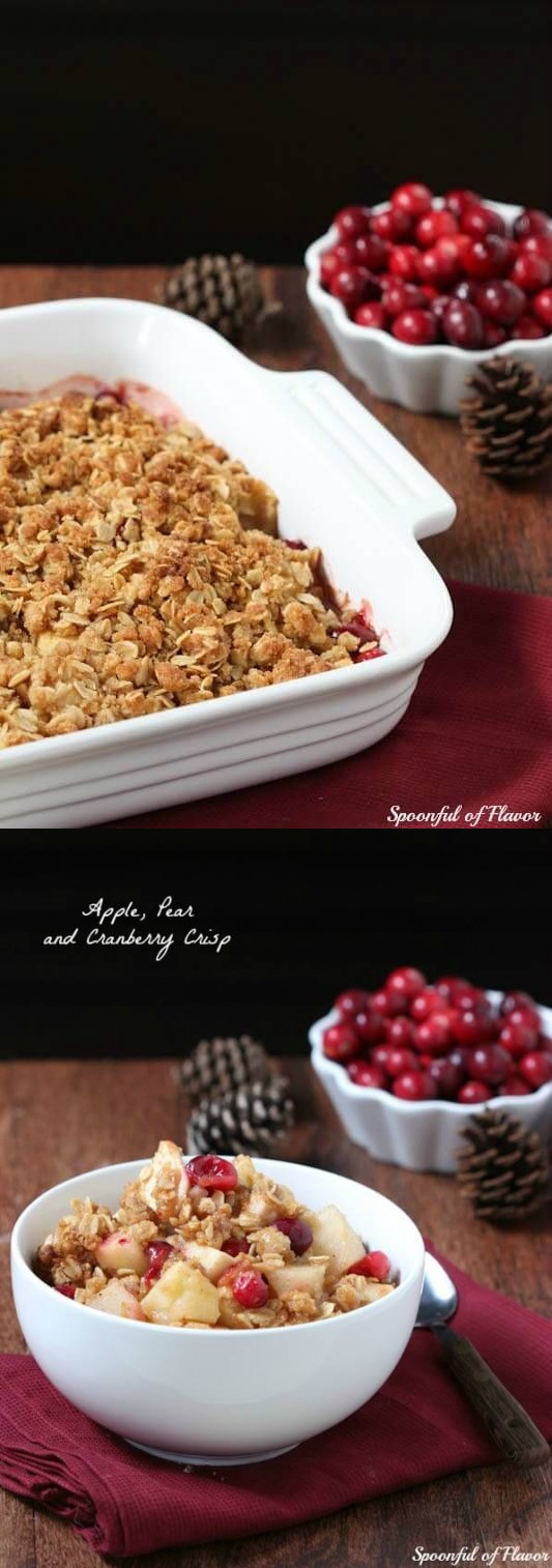 Apple, Pear and Cranberry Crisp