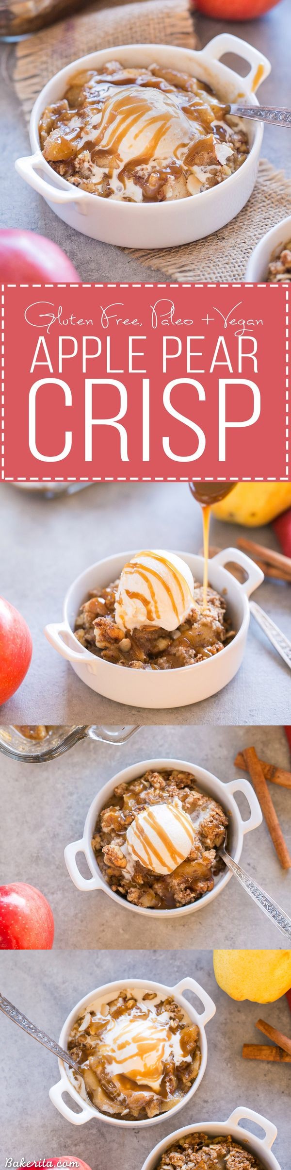 Apple Pear Crisp (Gluten Free, Paleo + Vegan