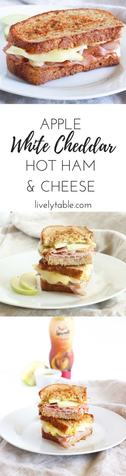 Apple White Cheddar Hot Ham and Cheese Sandwich