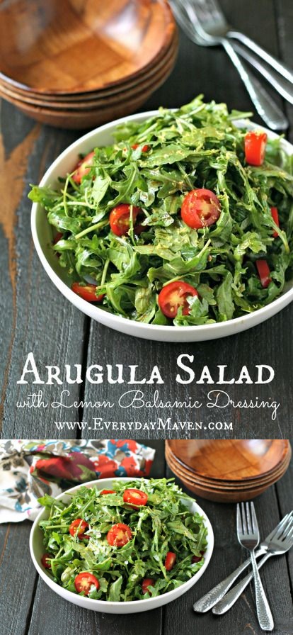 Arugula Salad with Lemon Balsamic Dressing