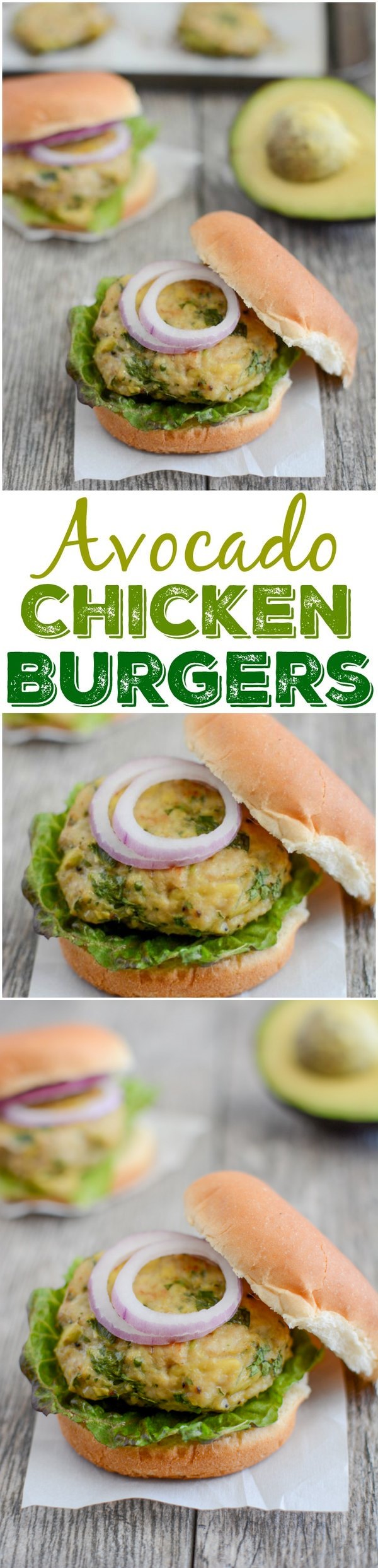 Avocado Chicken Burgers