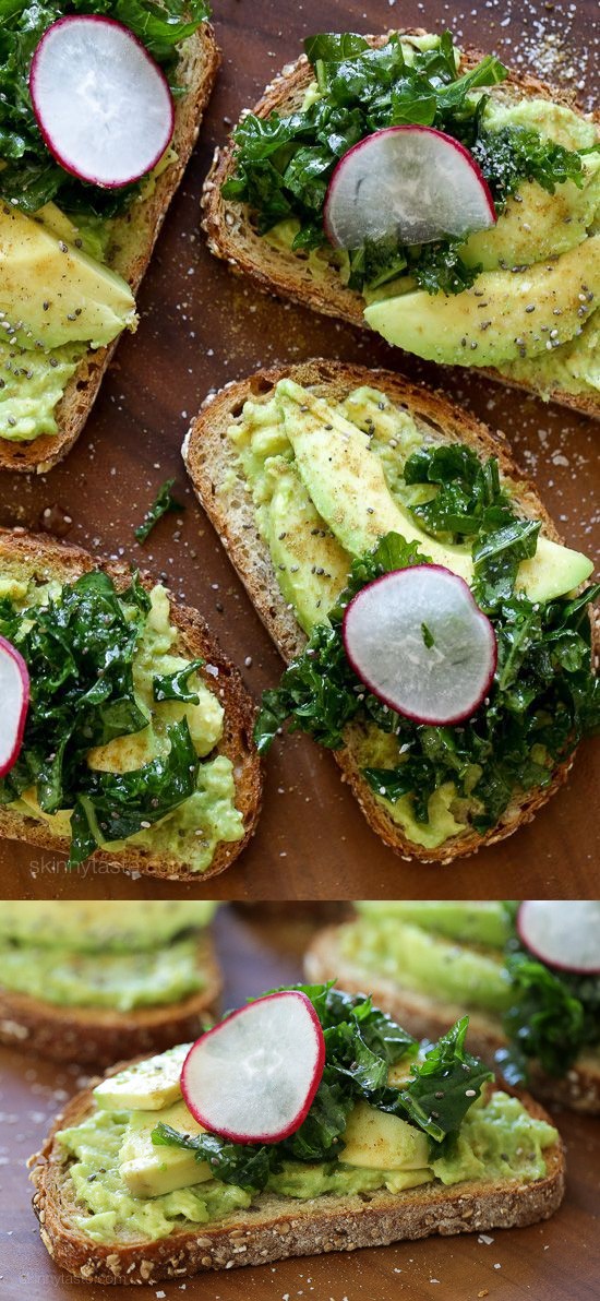 Avocado Toast with Lemon and Kale