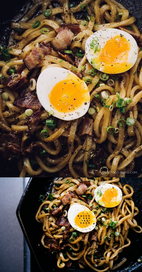 Bacon and Egg Yakiudon