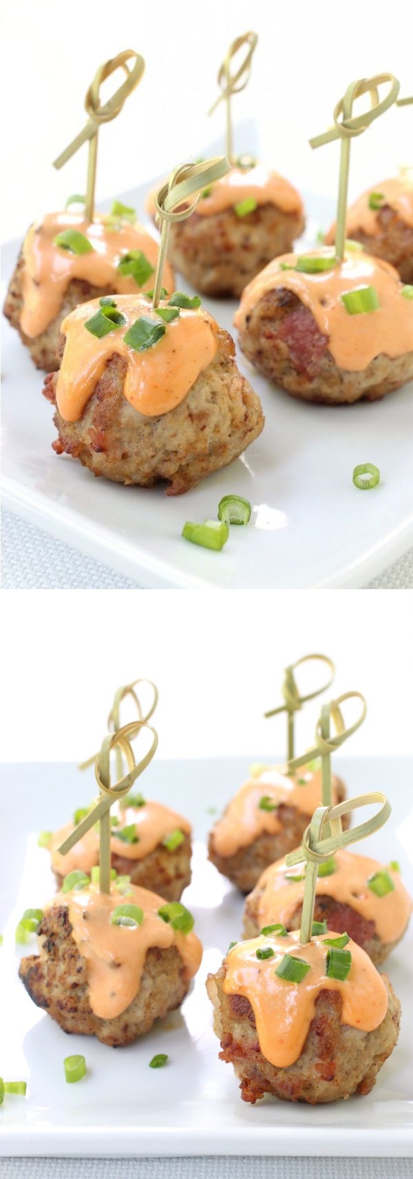 Bacon and Pork Meatballs with Chili Remoulade