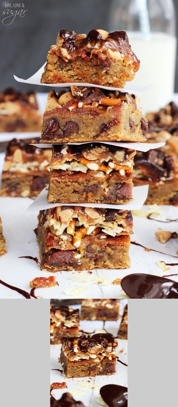 Bacon, Beer and Potato Chip Cookie Bars