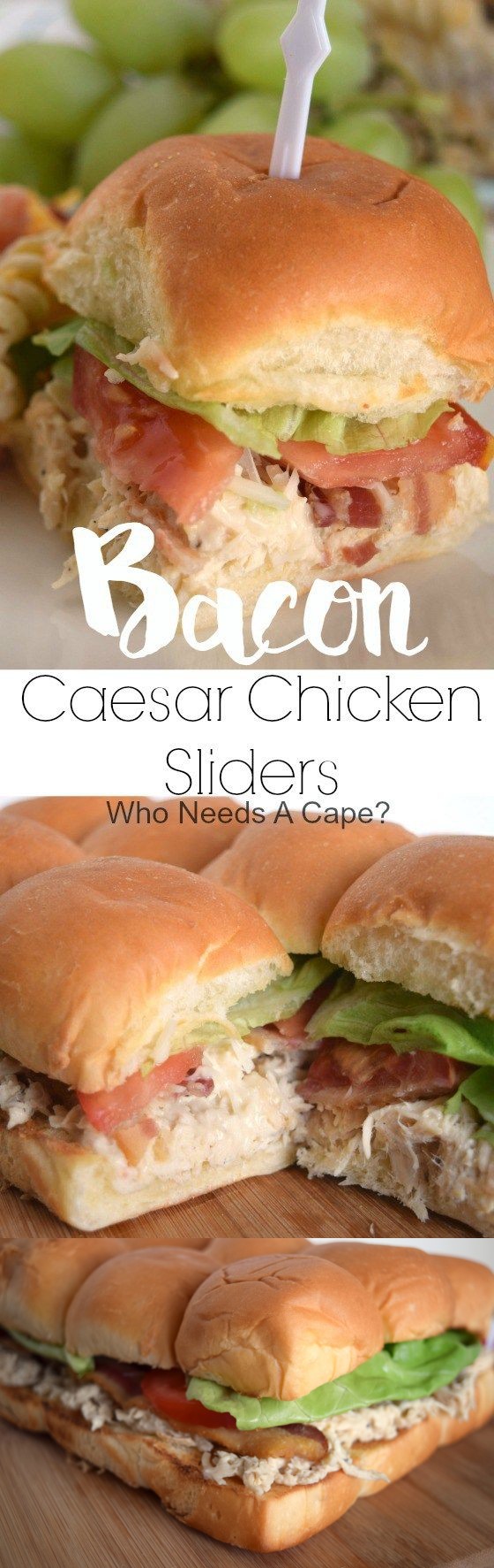 Bacon Caesar Chicken Sliders