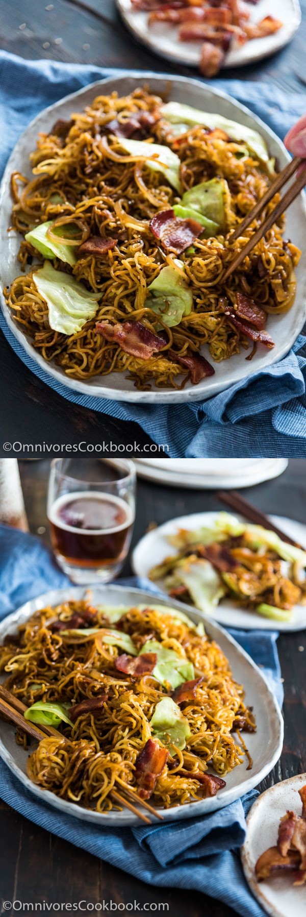 Bacon Pan Fried Noodles