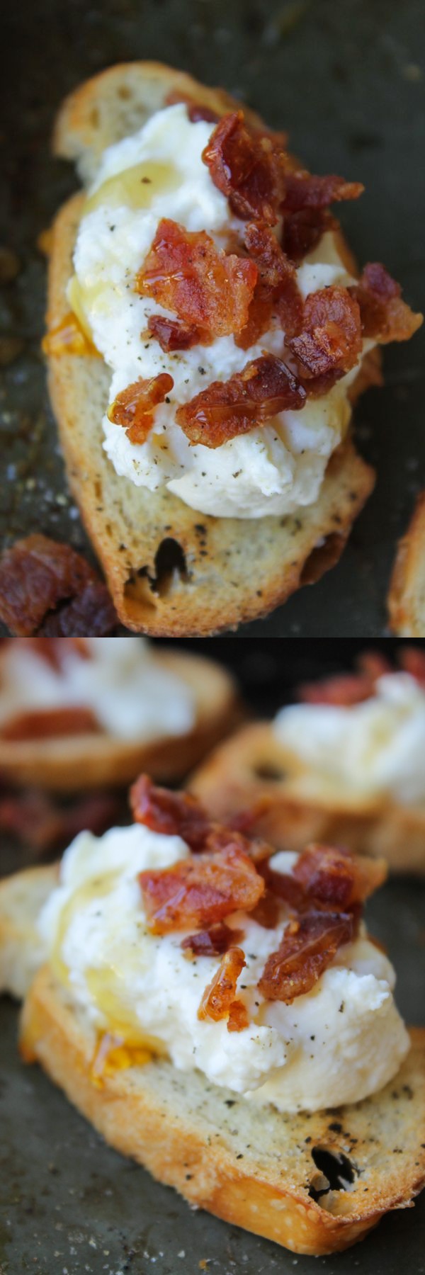 Bacon Ricotta Crostini