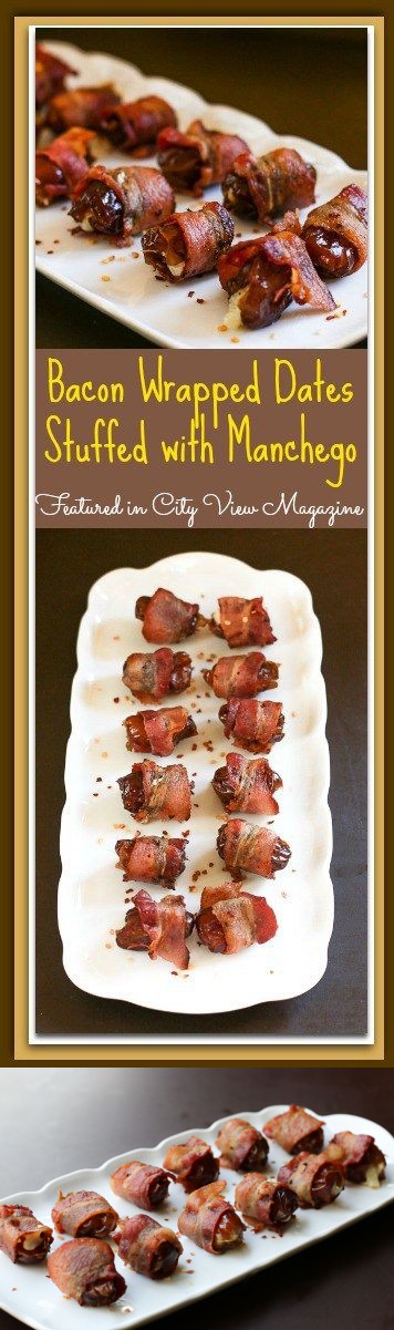 Bacon Wrapped Dates Stuffed with Manchego