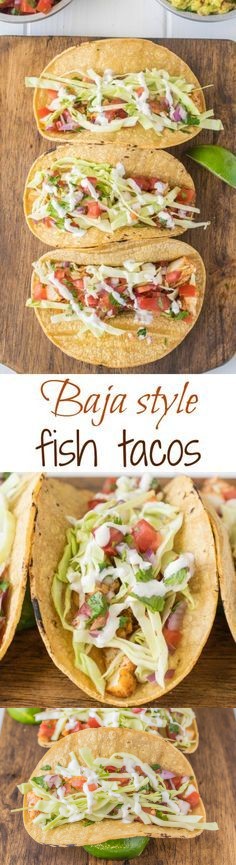 Baja style fish tacos