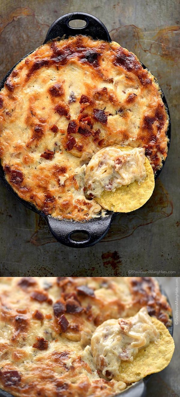 Baked Bacon Cheese Onion Dip