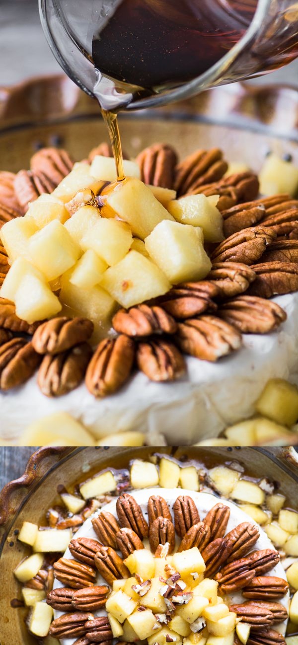 Baked Brie with Maple Apples and Pecans