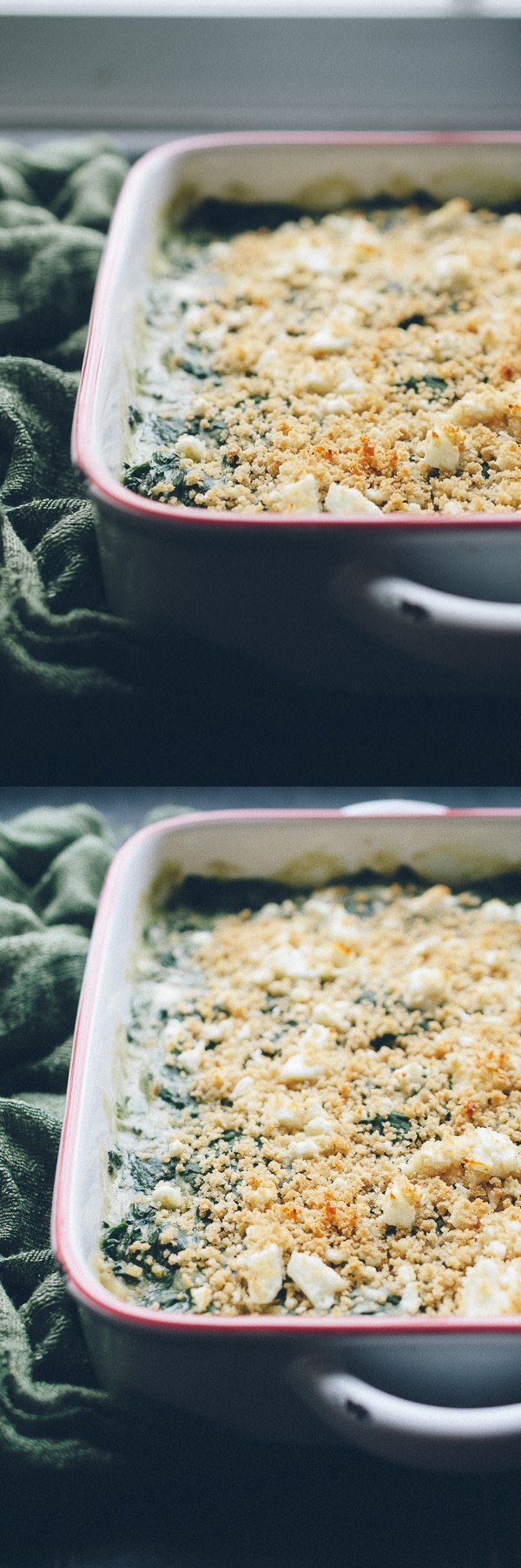 Baked Creamed Spinach with Feta