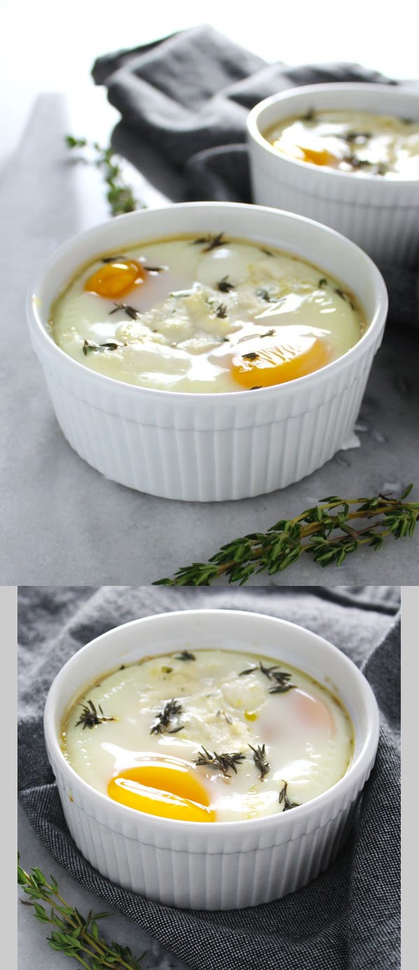 Baked Eggs & Ricotta with Thyme