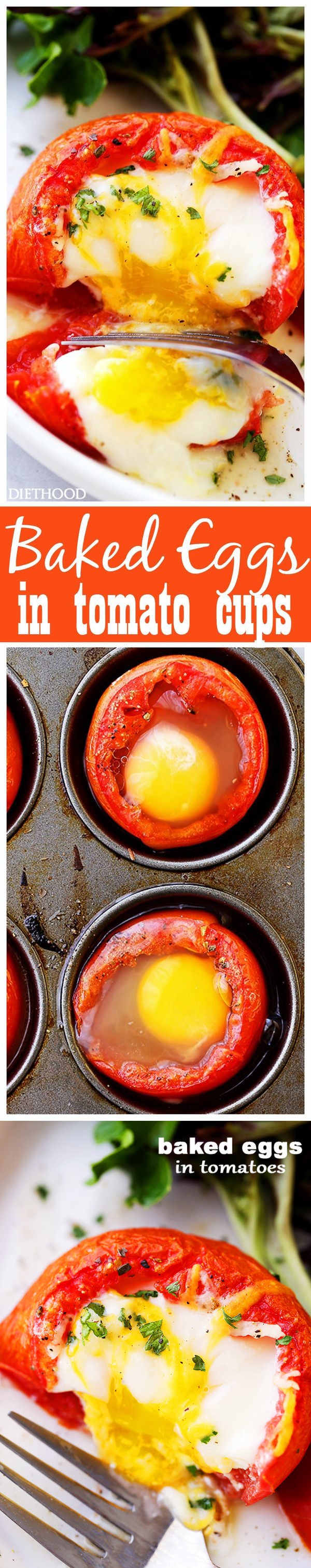 Baked Eggs in Tomato Cups