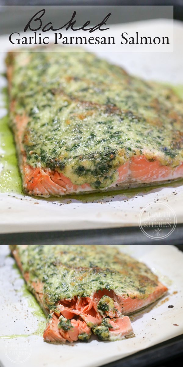 Baked Garlic Parmesan Salmon (Primal, Low-Carb & Keto