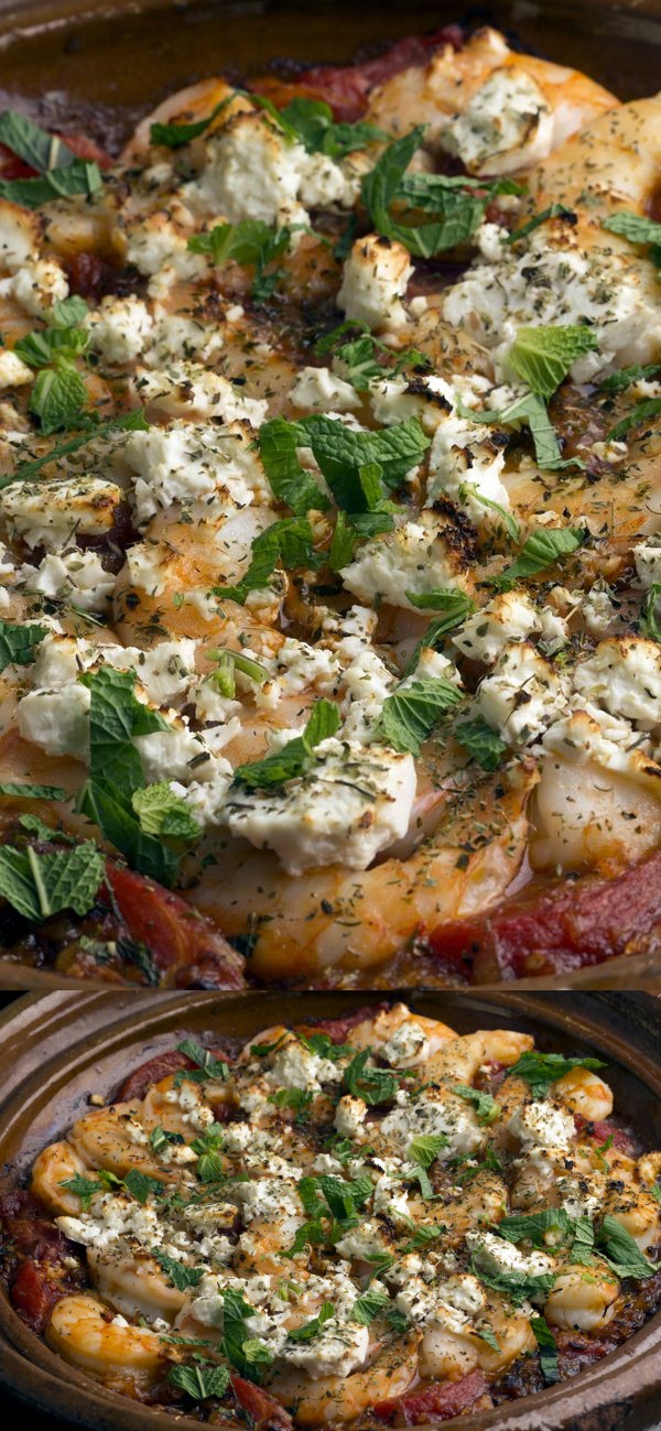 Baked Greek Shrimp With Tomatoes and Feta