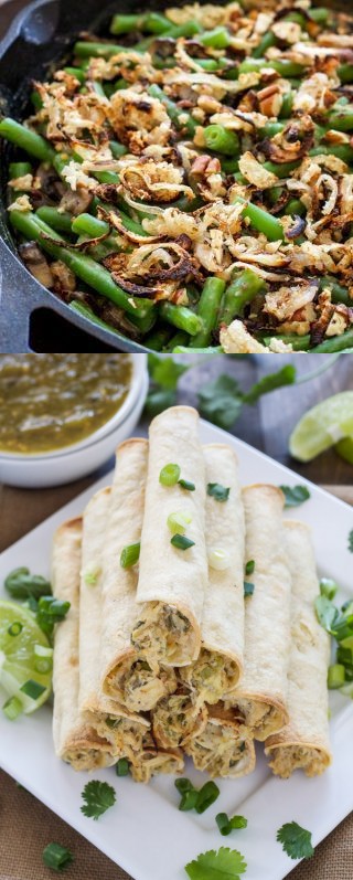 Baked Green Chile Chicken Taquitos