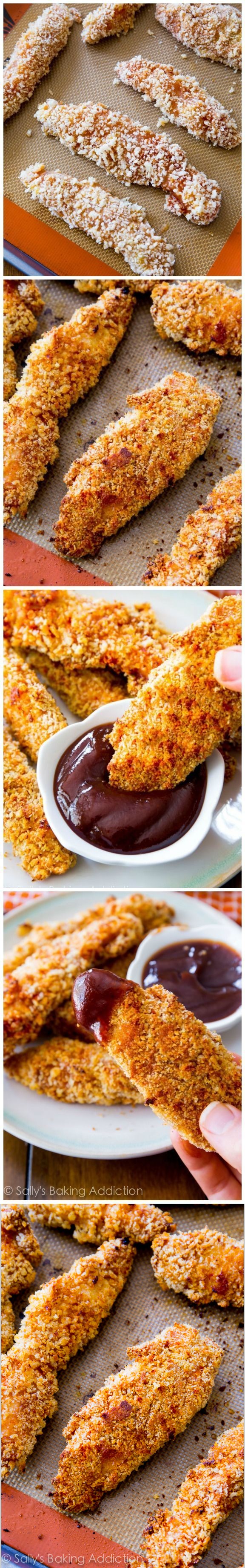 Baked Honey BBQ Chicken Fingers