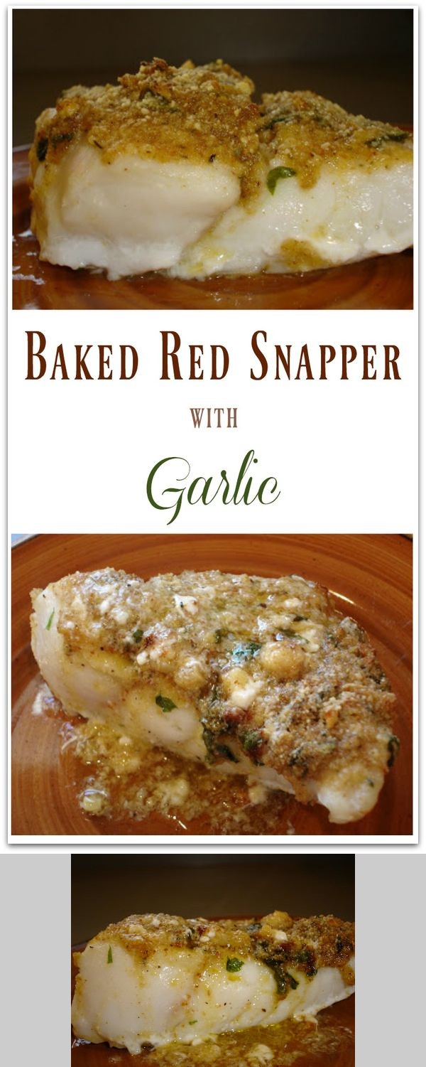 Baked Red Snapper with Garlic