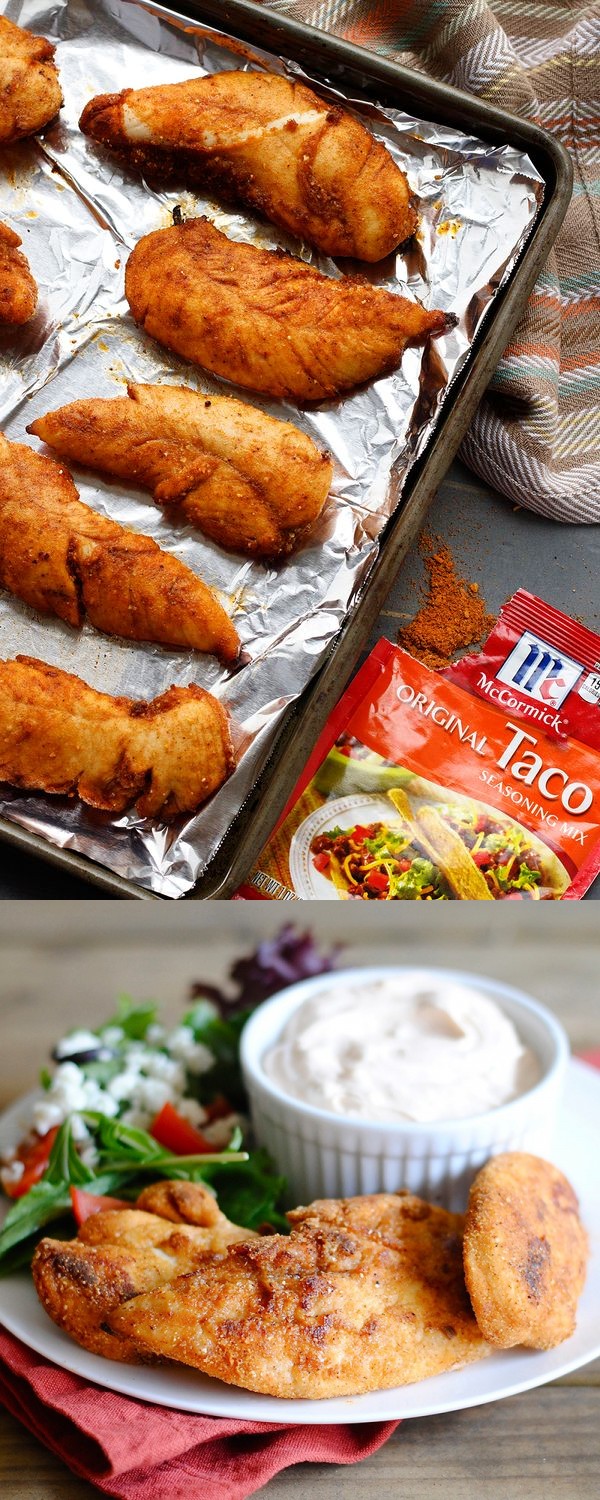 Baked Taco Chicken Fingers