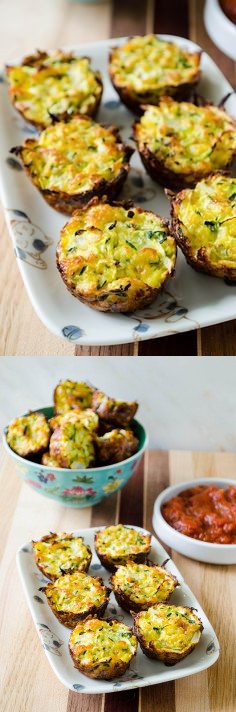 Baked Zucchini Bites (Gluten Free Option