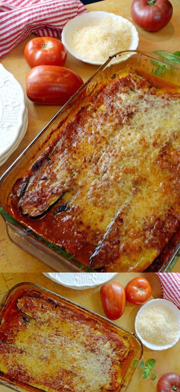 Baked Zucchini Parmesan with Homemade Tomato Sauce