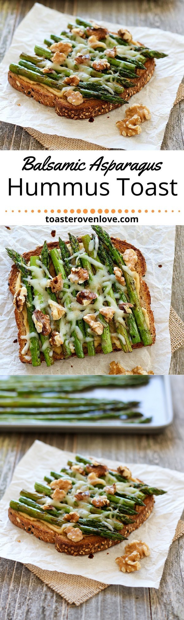 Balsamic Asparagus and Hummus Toast