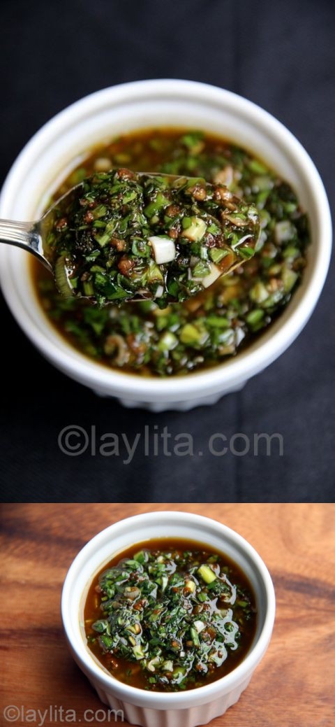 Balsamic chimichurri sauce