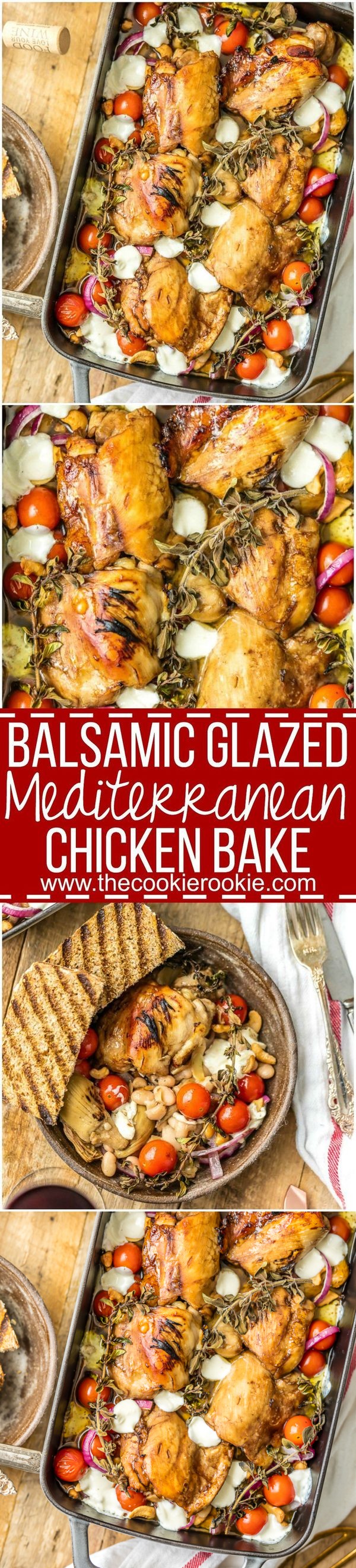 Balsamic Glazed Mediterranean Chicken Bake