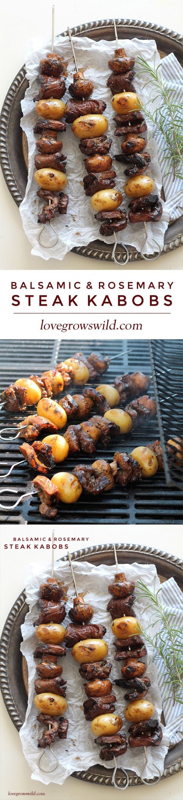 Balsamic Rosemary Steak Kabobs