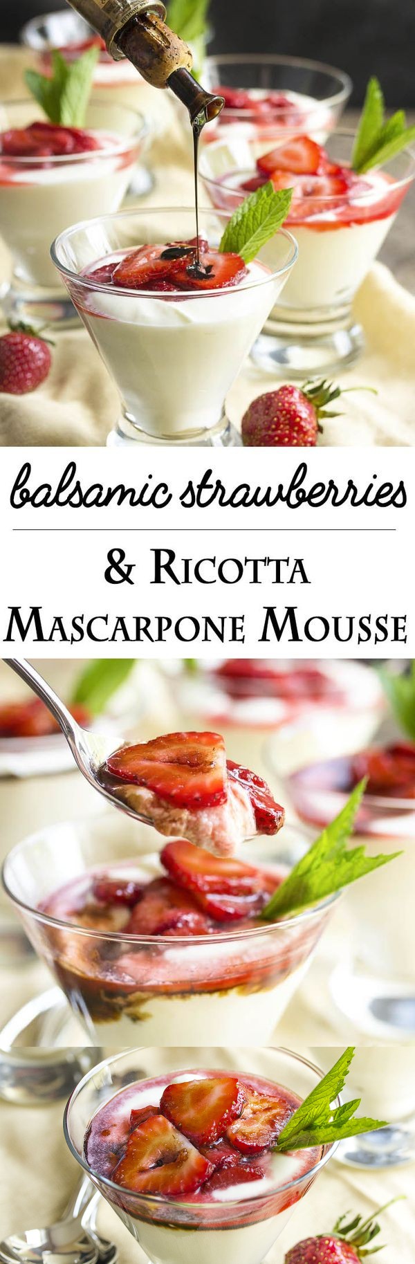 Balsamic Strawberry Mascarpone Mousse