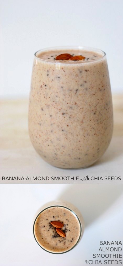 Banana Almond Smoothie with Chia Seeds