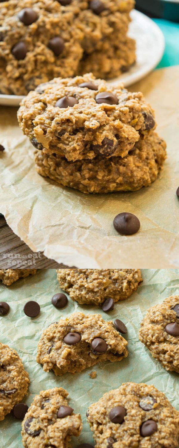 Banana Chocolate Chip Breakfast Cookies