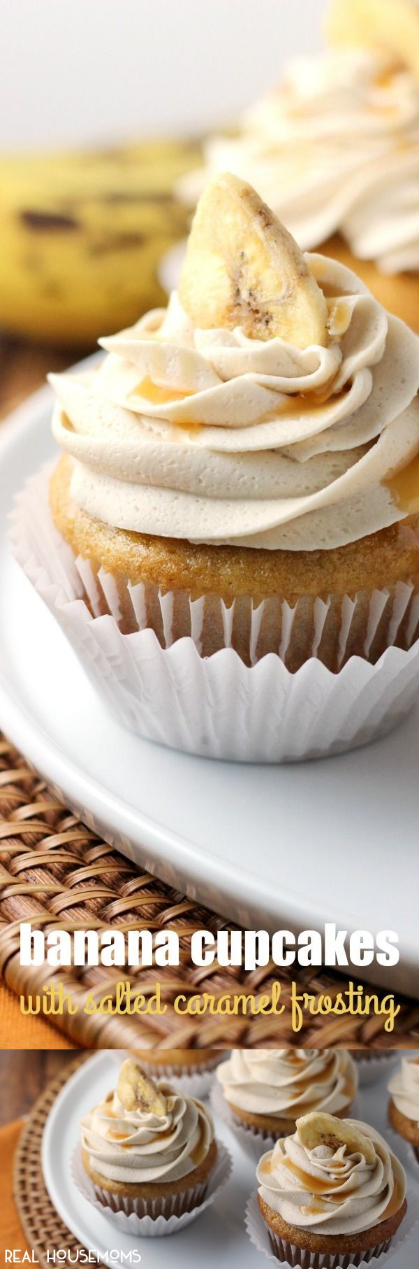 Banana Cupcakes with Salted Caramel Frosting