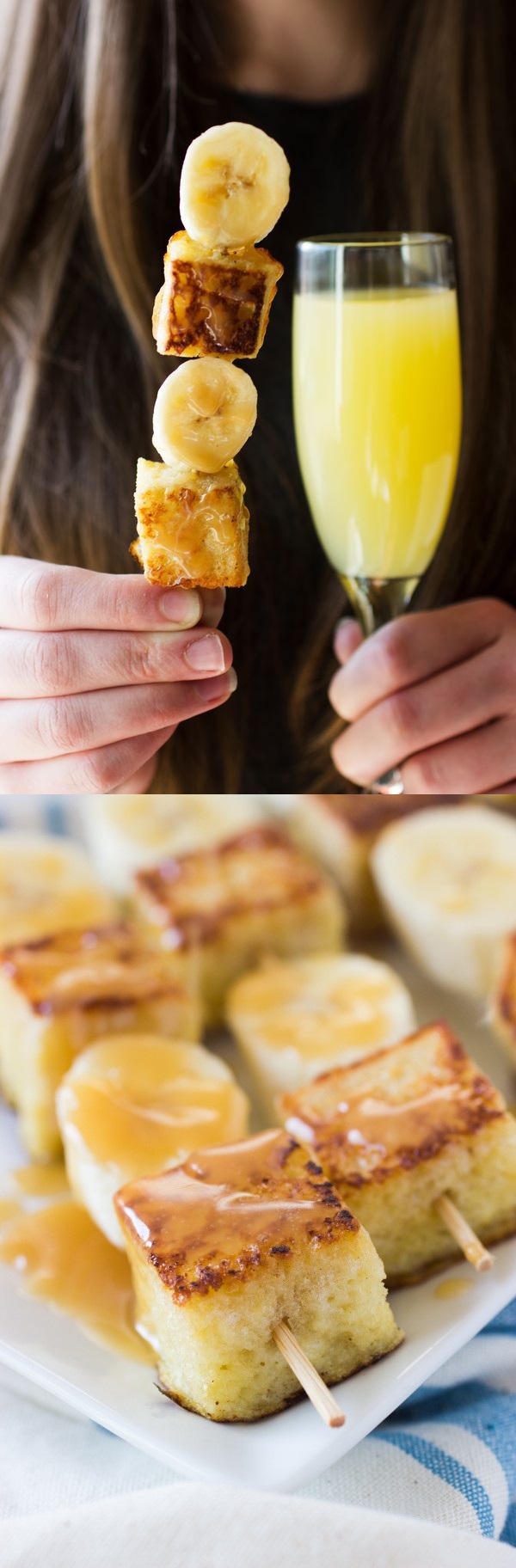 Bananas Foster French Toast Kebabs