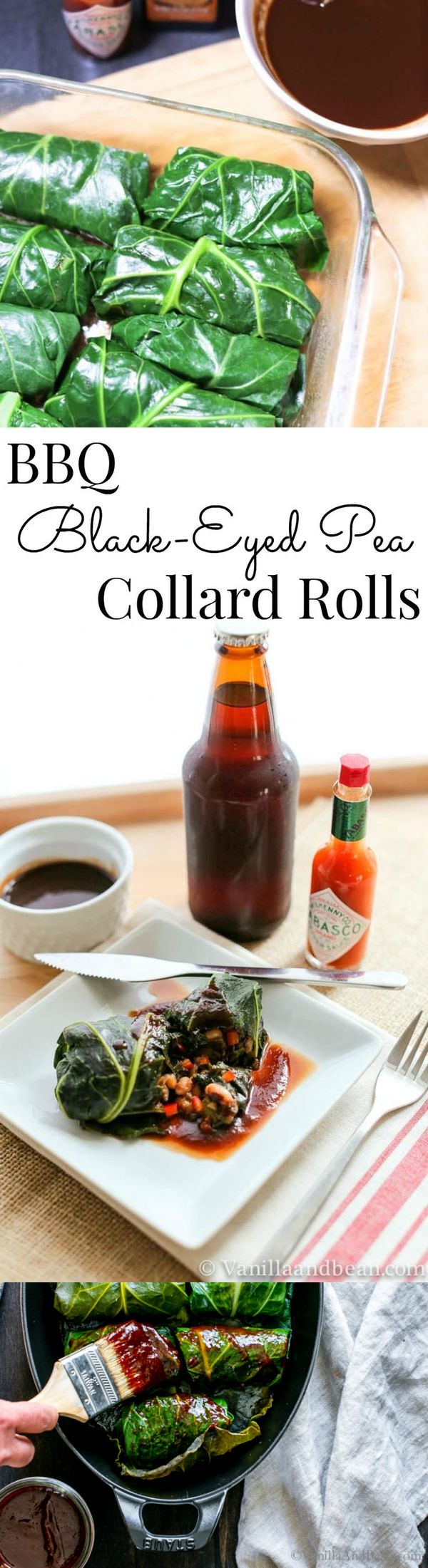 BBQ Black Eyed Pea Collard Rolls