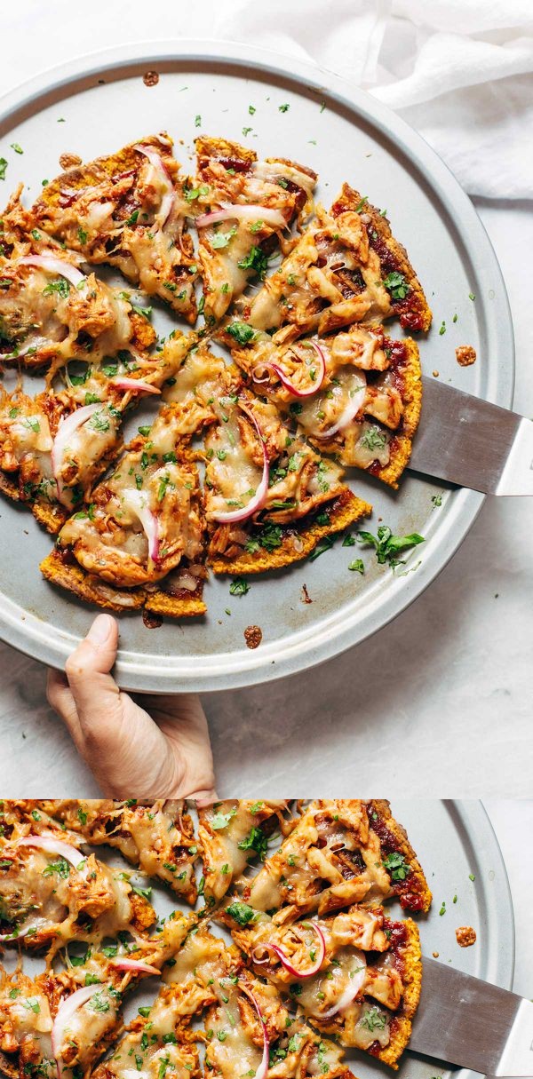 BBQ Chicken Sweet Potato Pizza