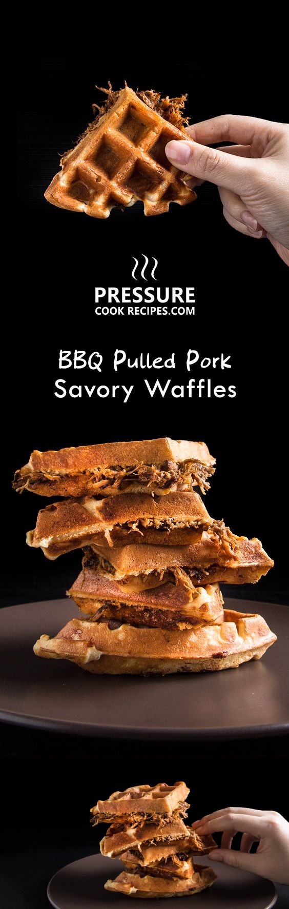 BBQ Pulled Pork Savory Waffles