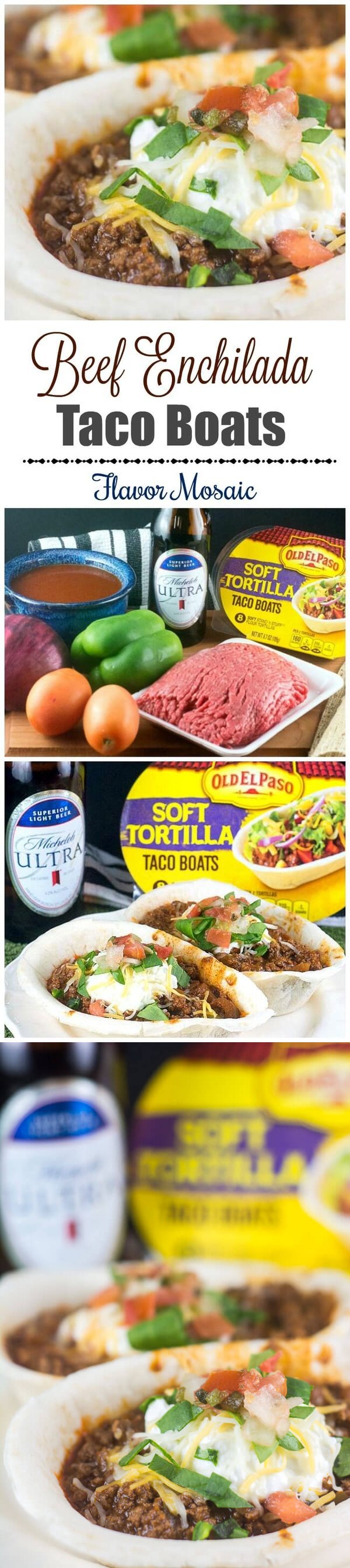 Beef Enchilada Taco Boats